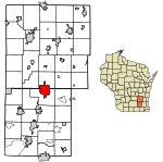 Dodge County Wisconsin Incorporated and Unincorporated areas Watertown Highlighted